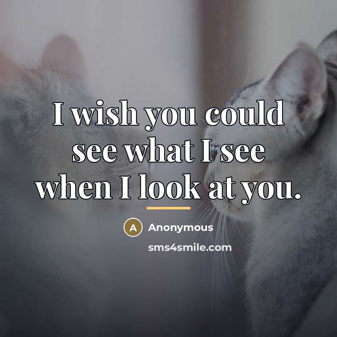 “I wish you could see what I see when I…” quote by Anonymous