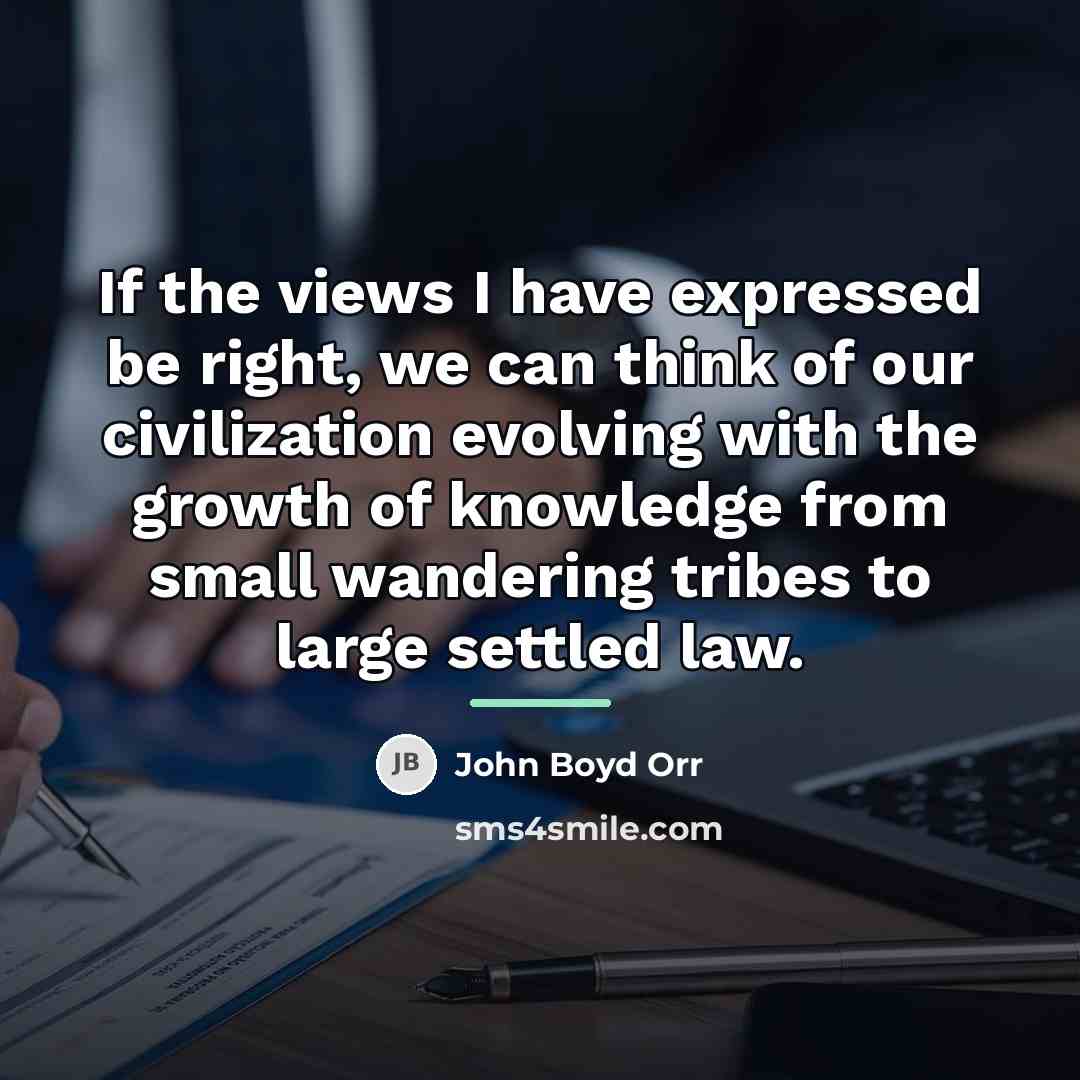 “If the views I have expressed be right, we can…” quote by John Boyd Orr