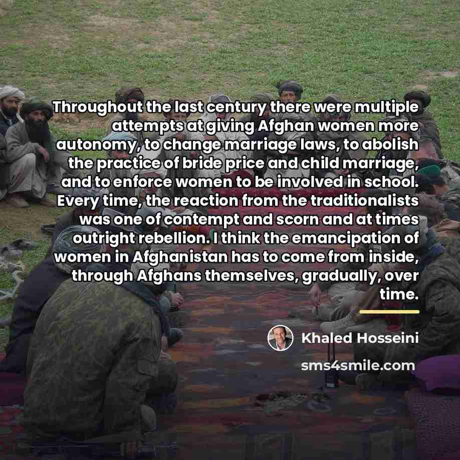 “Throughout the last century there were multiple attempts at giving…” quote by Khaled Hosseini