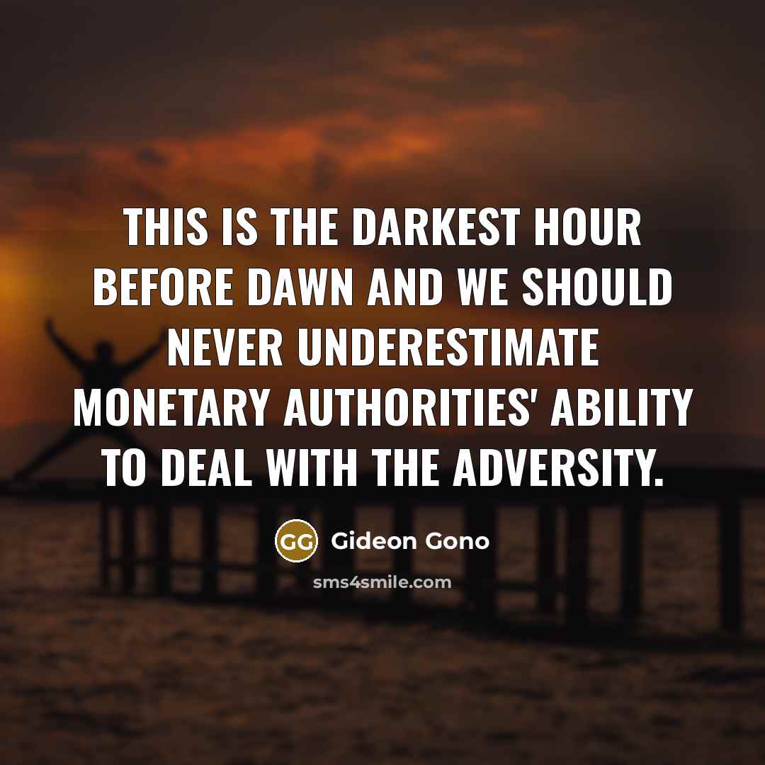 “This is the darkest hour before dawn and we should…” quote by Gideon Gono