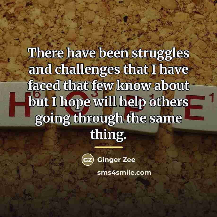 “There have been struggles and challenges that I have faced…” quote by Ginger Zee