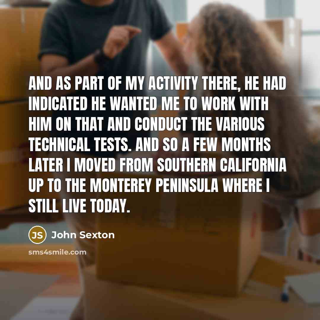 “And as part of my activity there, he had indicated…” quote by John Sexton