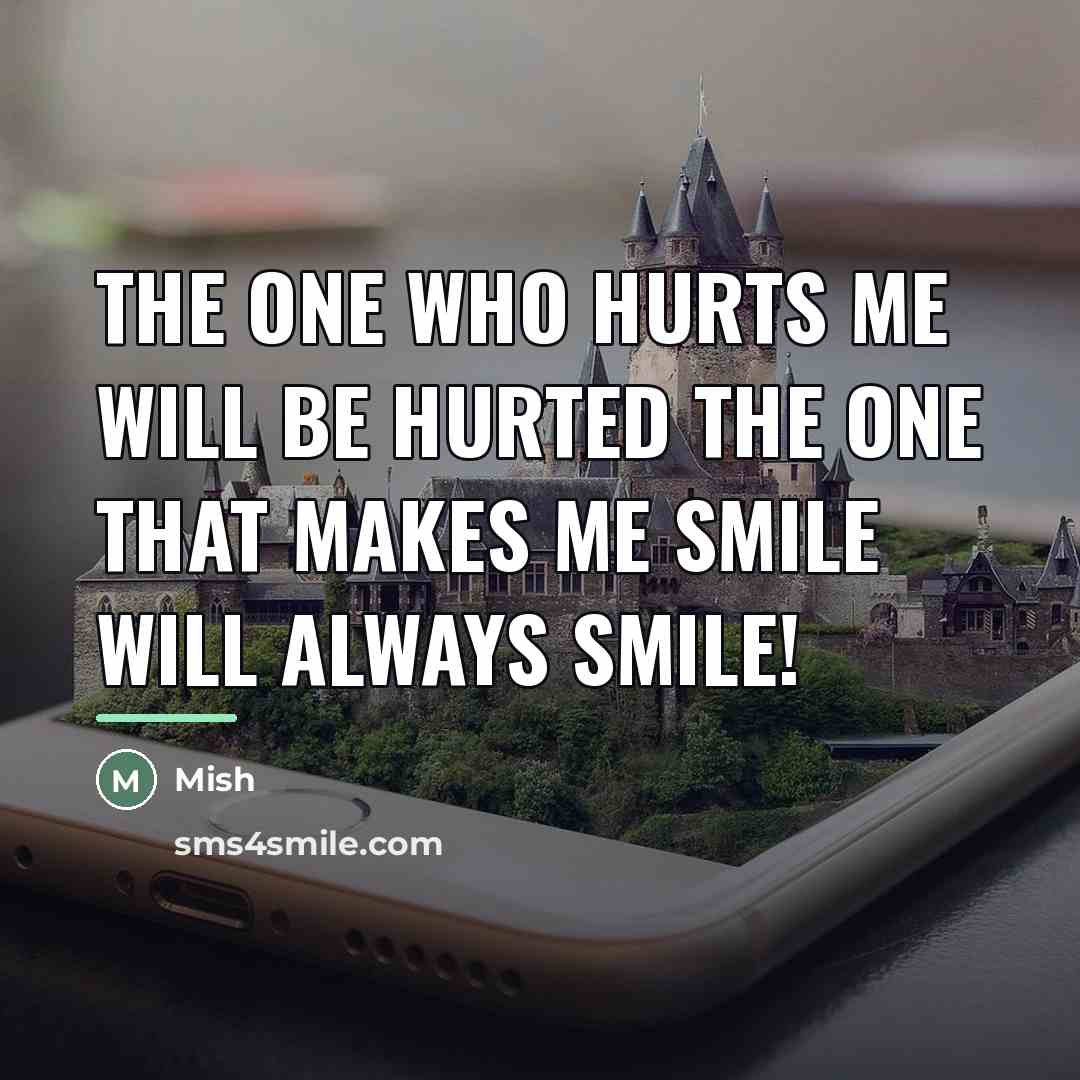“The one who hurts me Will be hurted The one…” quote by Mish