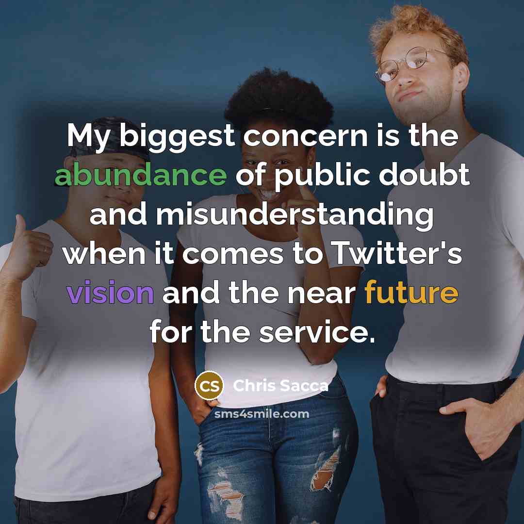 “My biggest concern is the abundance of public doubt and…” quote by Chris Sacca