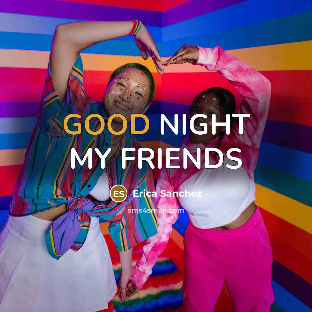 “GOOD NIGHT MY FRIENDS…” quote by Erica Sanchez