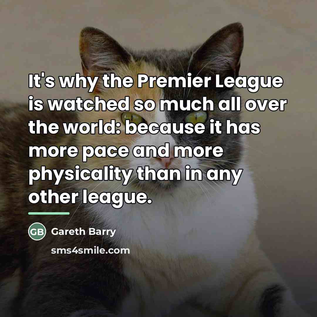 “It's why the Premier League is watched so much all…” quote by Gareth Barry