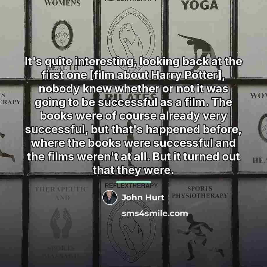 “It's quite interesting, looking back at the first one [film…” quote by John Hurt