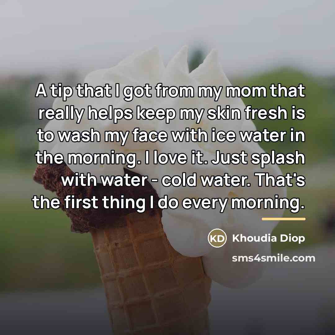 “A tip that I got from my mom that really…” quote by Khoudia Diop
