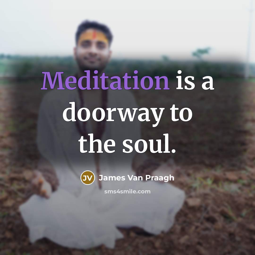 “Meditation is a doorway to the soul.…” quote by James Van Praagh