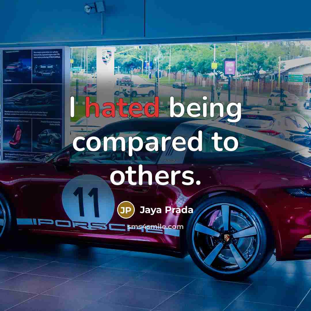 “I hated being compared to others.…” quote by Jaya Prada