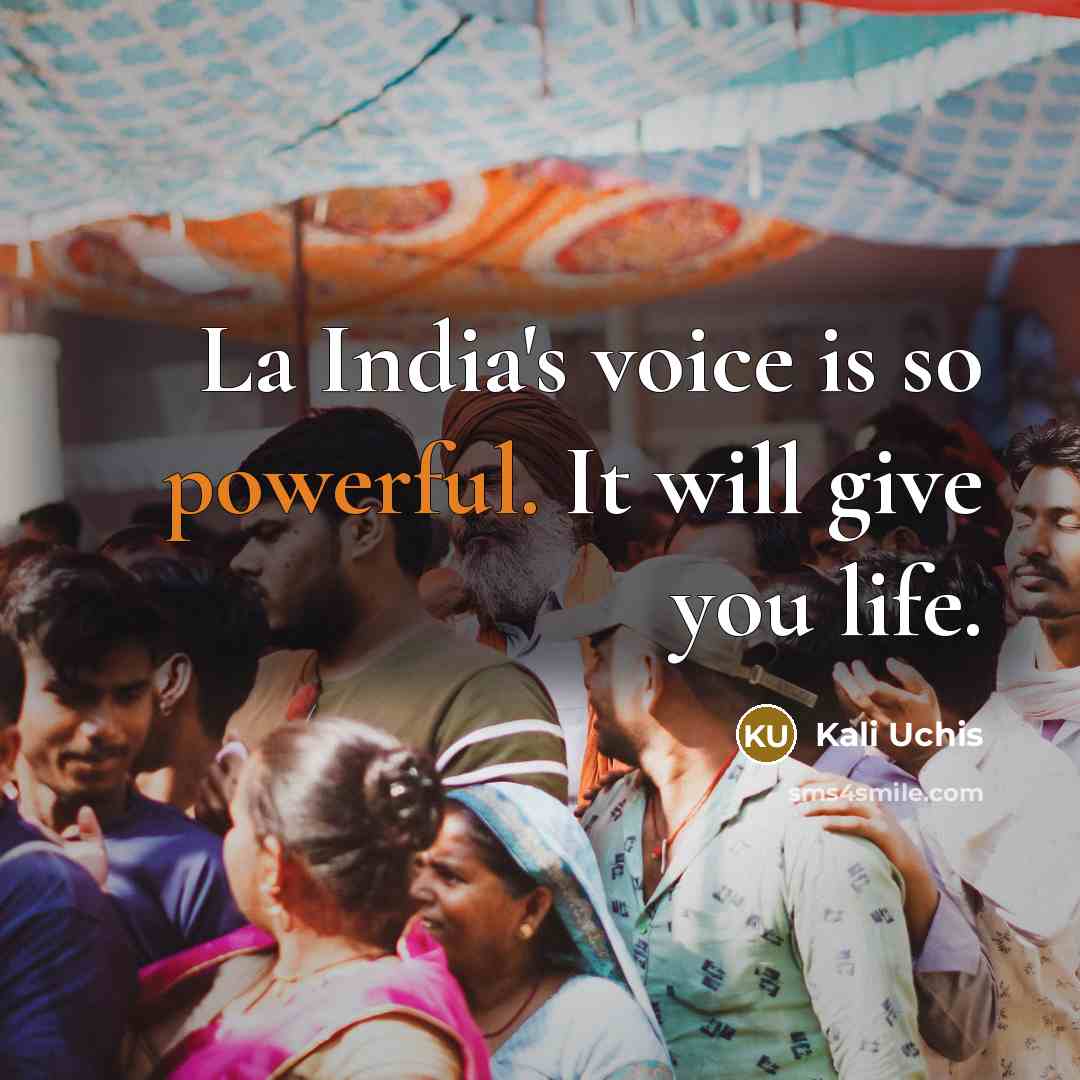“La India's voice is so powerful. It will give you…” quote by Kali Uchis