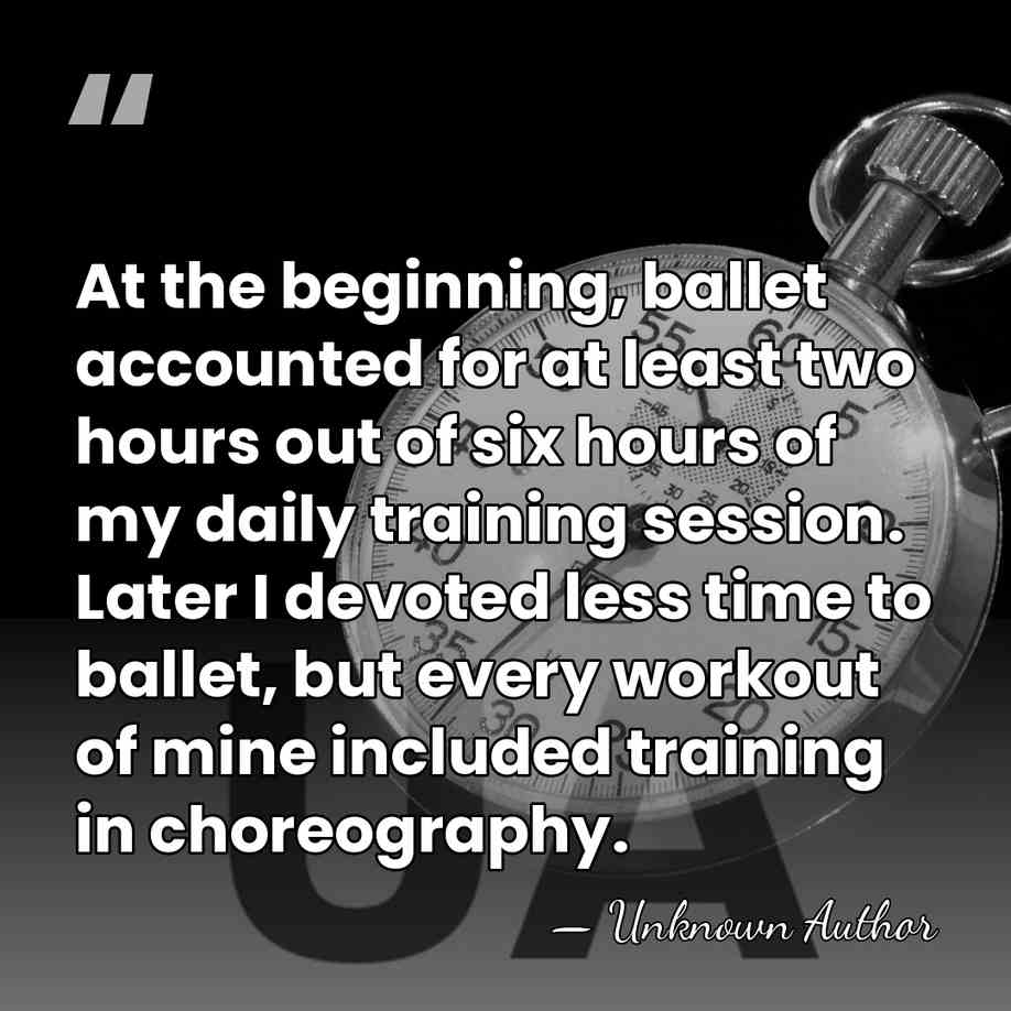 At the beginning, ballet accounted for at least two hours out of&hellip; - Natalia Yurchenko