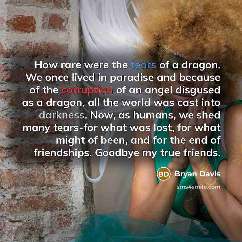 “How rare were the tears of a dragon. We once…” quote by Bryan Davis