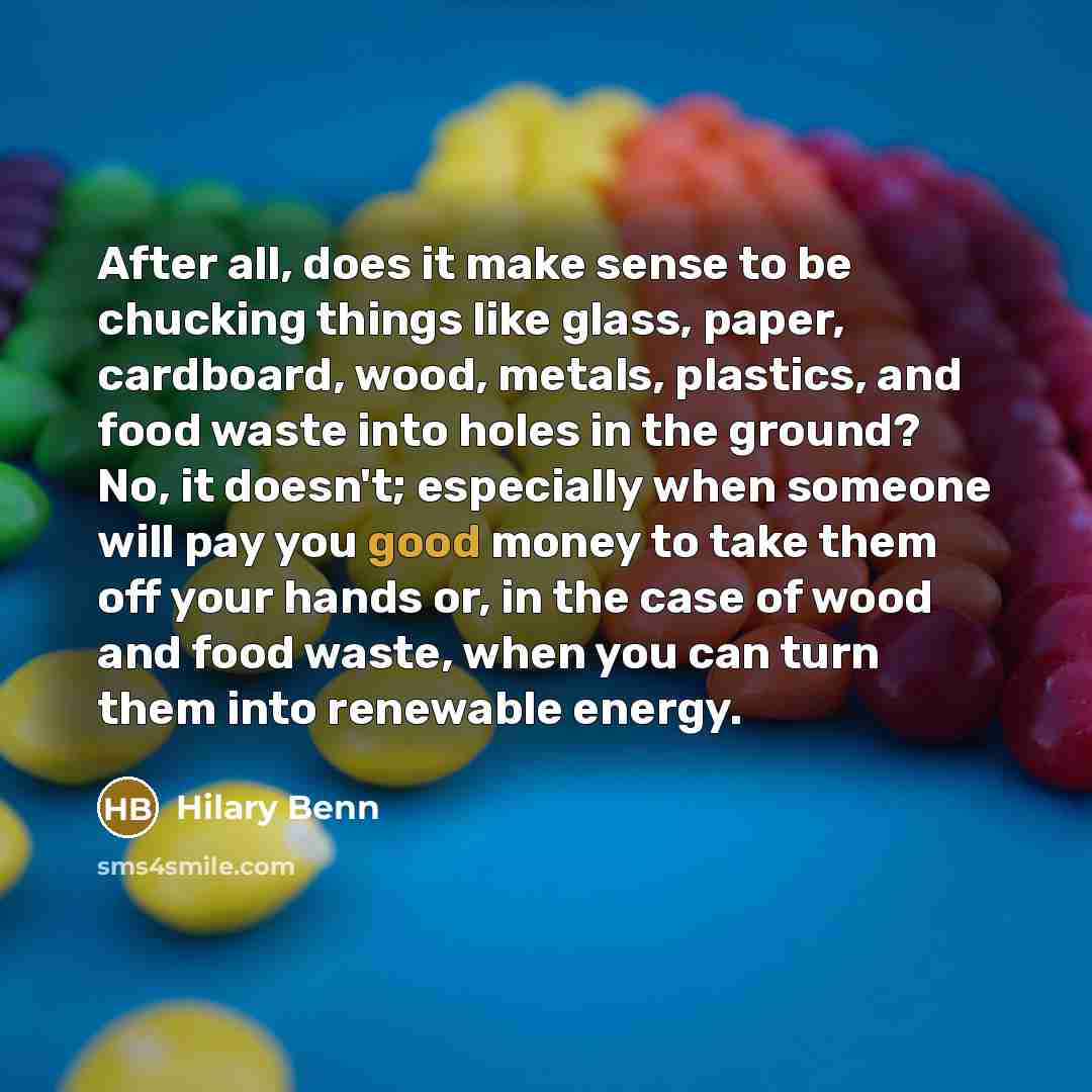 “After all, does it make sense to be chucking things…” quote by Hilary Benn