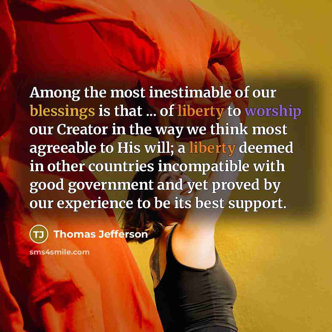 “Among the most inestimable of our blessings is that ...…” quote by Thomas Jefferson