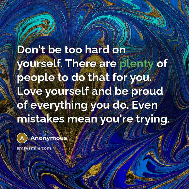 “Don't be too hard on yourself. There are plenty of…” quote by Anonymous