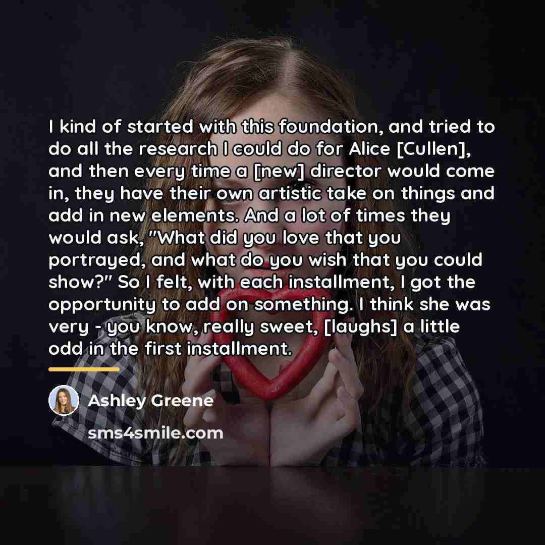 “I kind of started with this foundation, and tried to…” quote by Ashley Greene