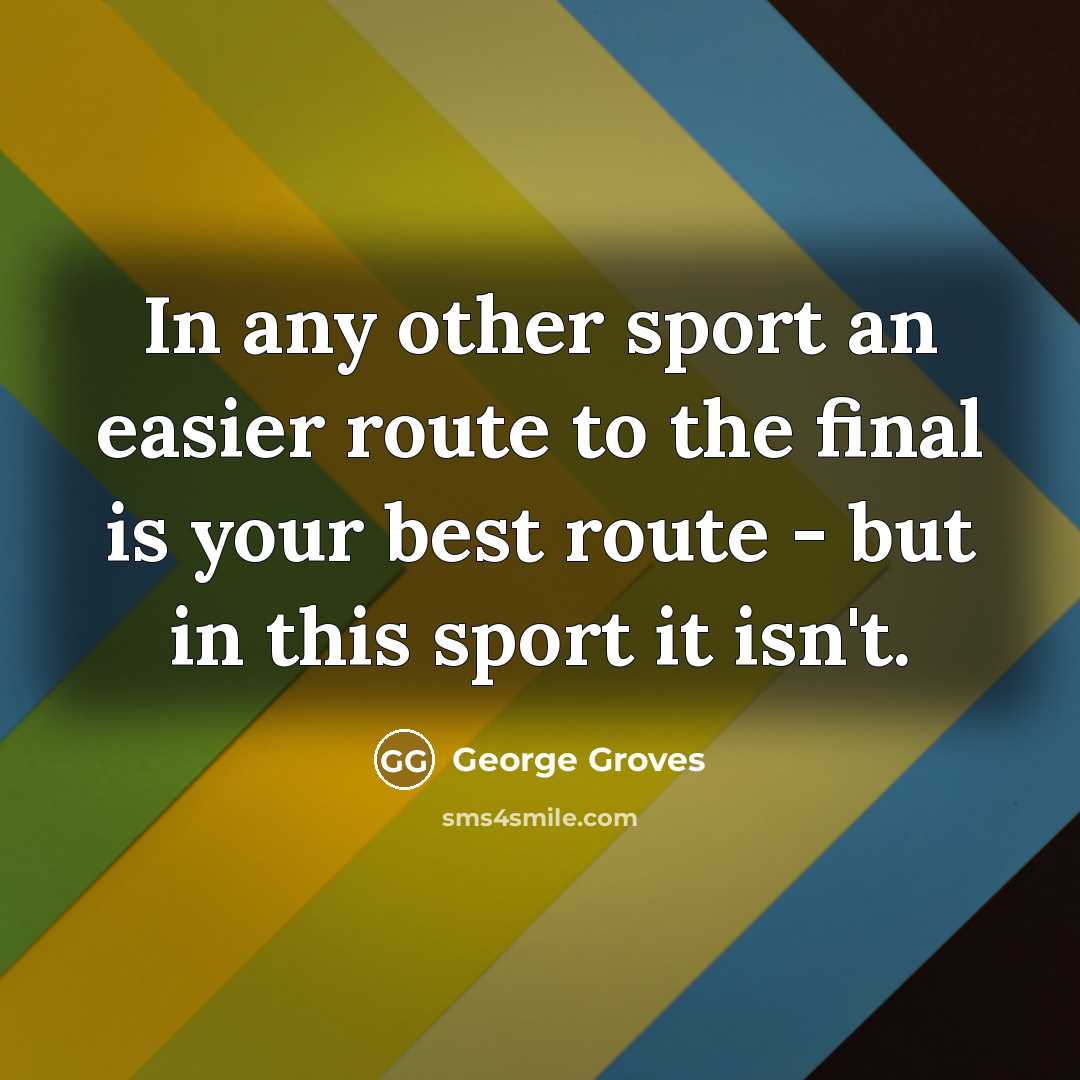 “In any other sport an easier route to the final…” quote by George Groves