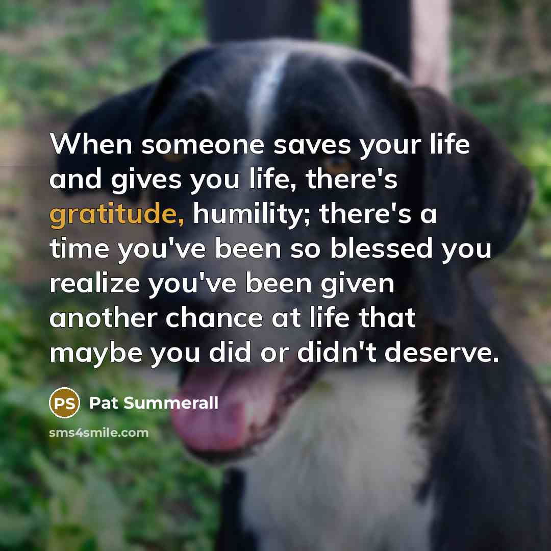 “When someone saves your life and gives you life, there's…” quote by Pat Summerall