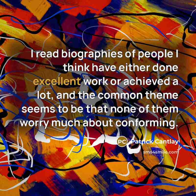 “I read biographies of people I think have either done…” quote by Patrick Cantlay