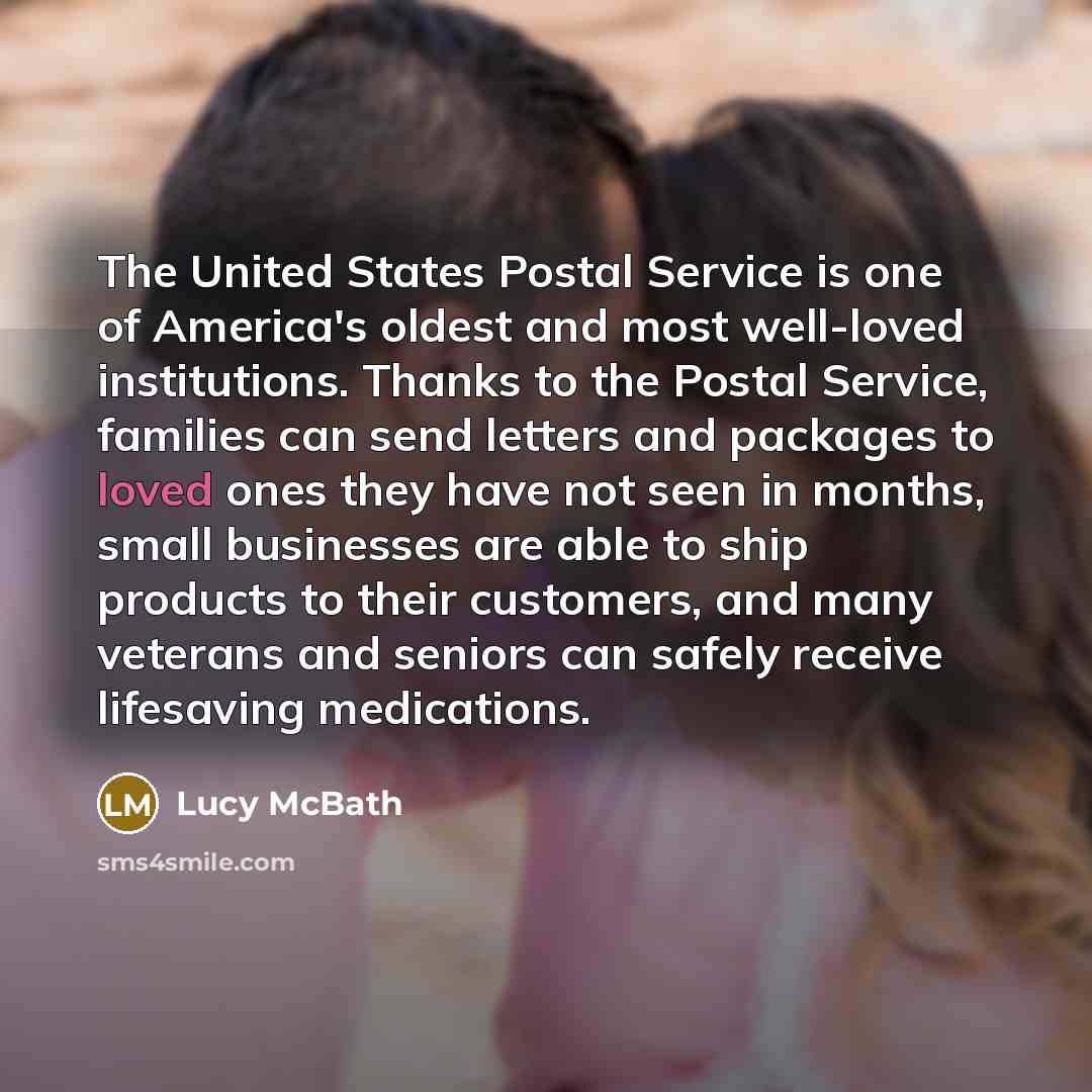 “The United States Postal Service is one of America's oldest…” quote by Lucy McBath