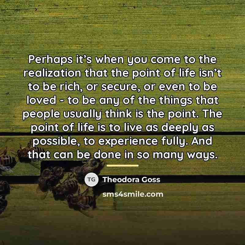 “Perhaps it’s when you come to the realization that the…” quote by Theodora Goss