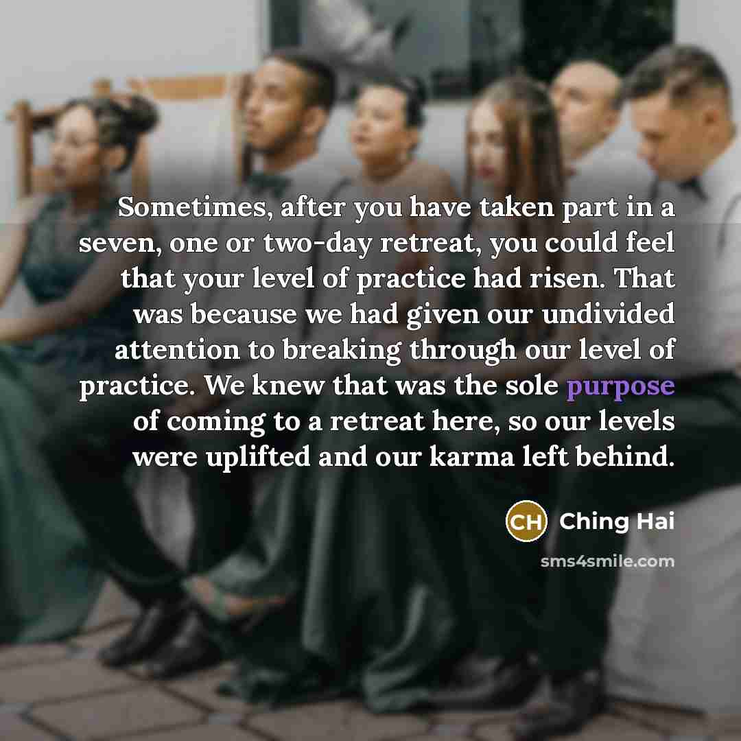 “Sometimes, after you have taken part in a seven, one…” quote by Ching Hai