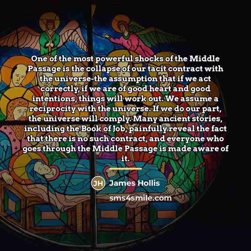 “One of the most powerful shocks of the Middle Passage…” quote by James Hollis