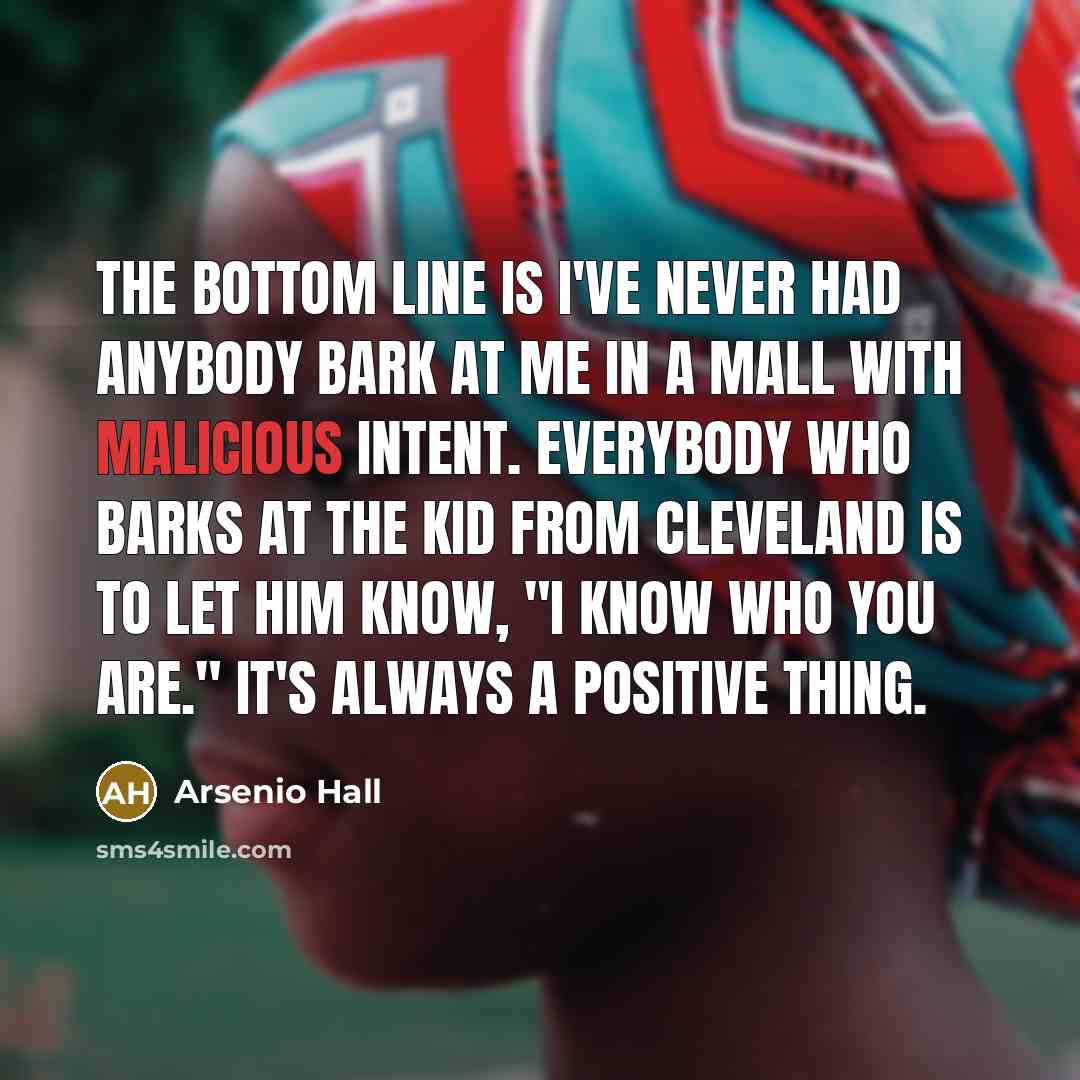 “The bottom line is I've never had anybody bark at…” quote by Arsenio Hall
