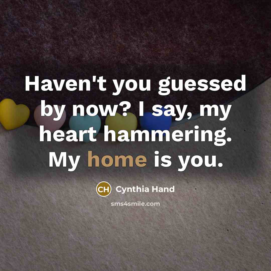 “Haven't you guessed by now? I say, my heart hammering.…” quote by Cynthia Hand
