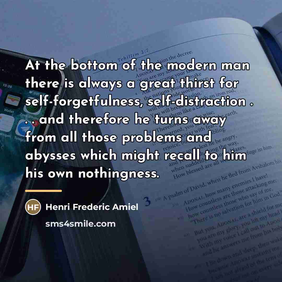 “At the bottom of the modern man there is always…” quote by Henri Frederic Amiel