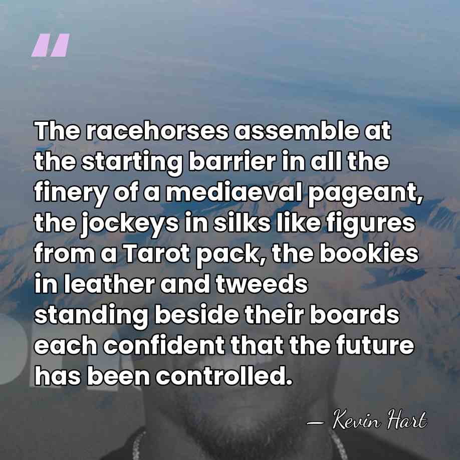 The racehorses assemble at the starting barrier in all the finery of&hellip; - Kevin Hart