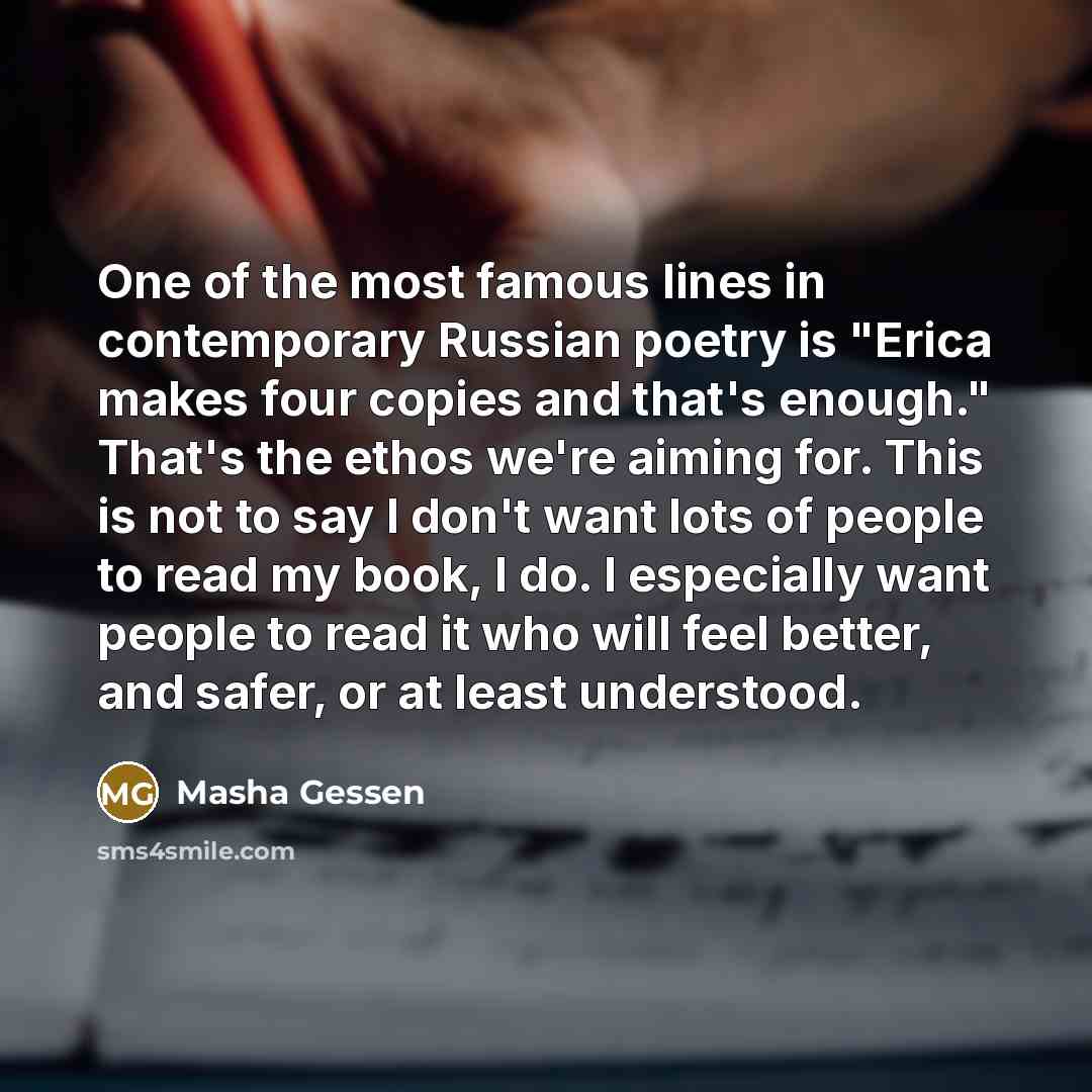 “One of the most famous lines in contemporary Russian poetry…” quote by Masha Gessen