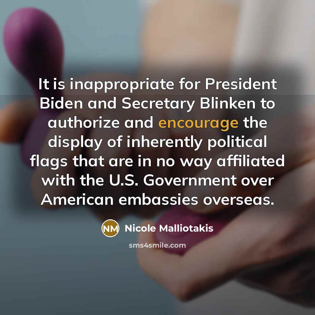 “It is inappropriate for President Biden and Secretary Blinken to…” quote by Nicole Malliotakis