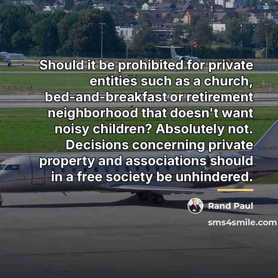 “Should it be prohibited for private entities such as a…” quote by Rand Paul