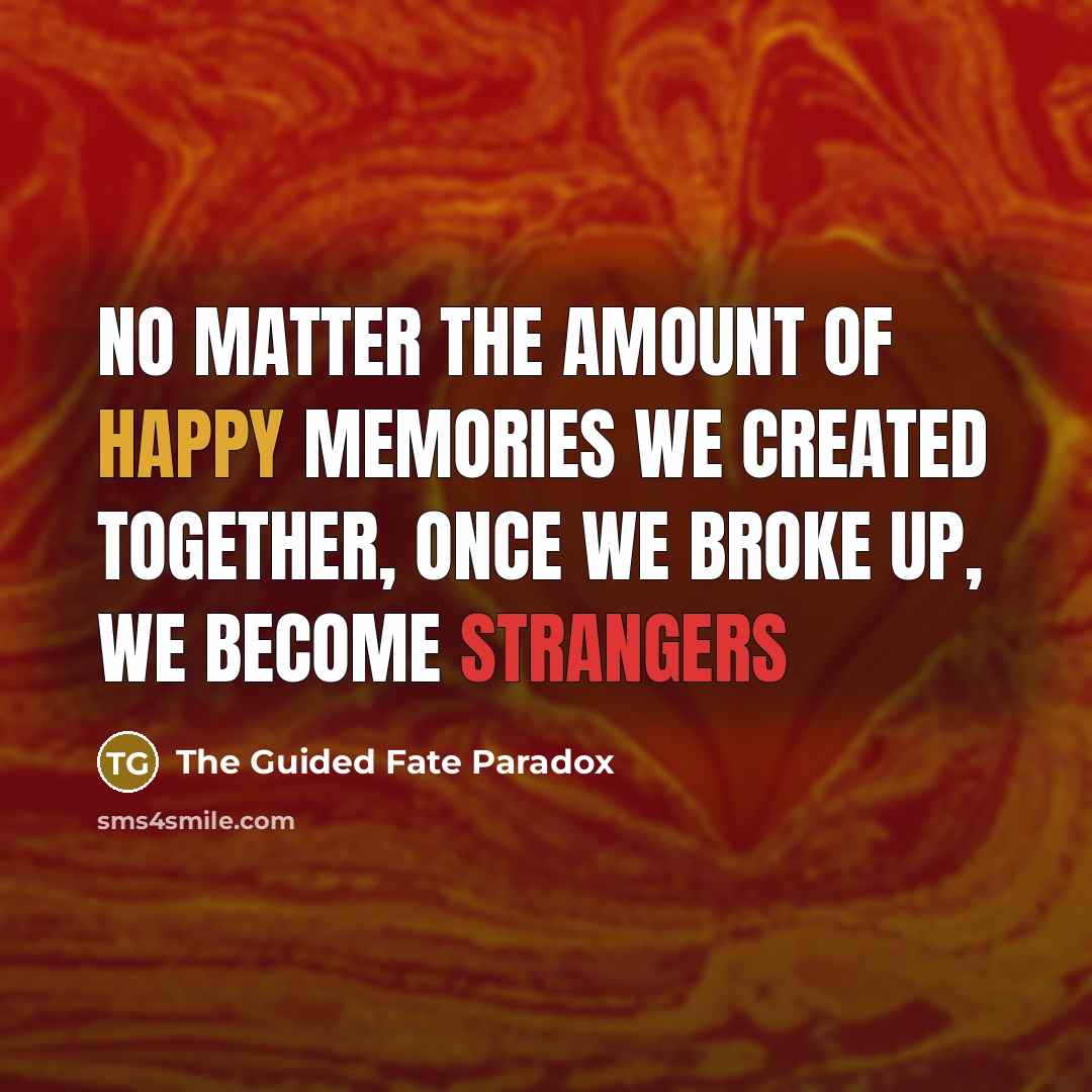 “No matter the amount of happy memories we created together,…” quote by The Guided Fate Paradox