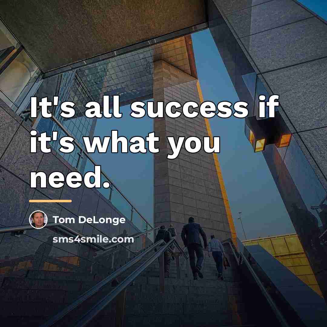 “It's all success if it's what you need.…” quote by Tom DeLonge