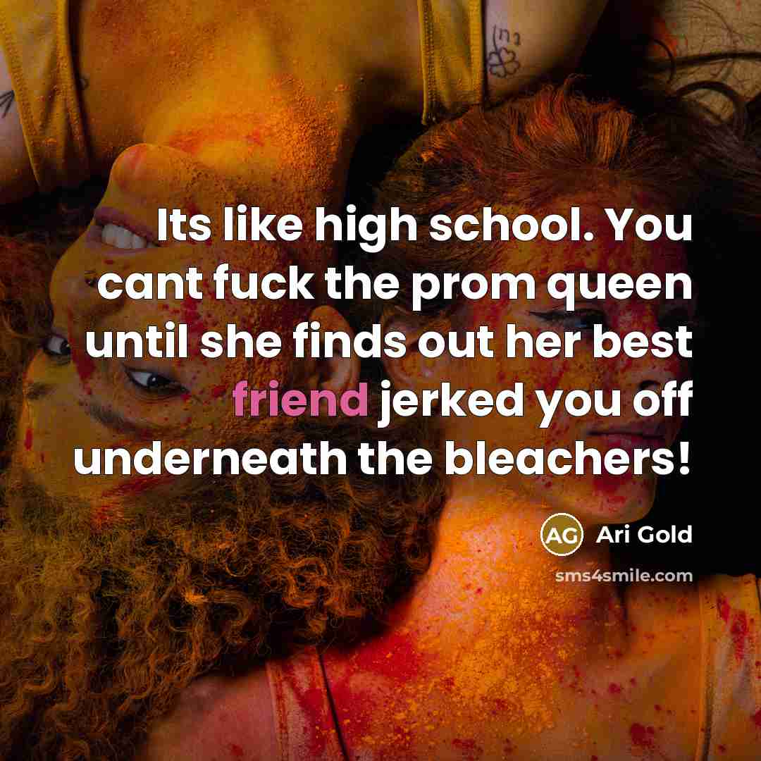 “Its like high school. You cant fuck the prom queen…” quote by Ari Gold