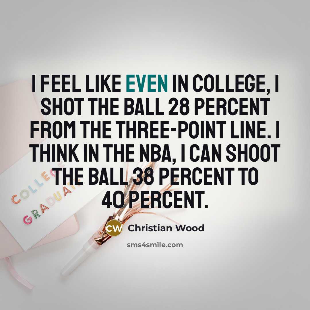 “I feel like even in college, I shot the ball…” quote by Christian Wood