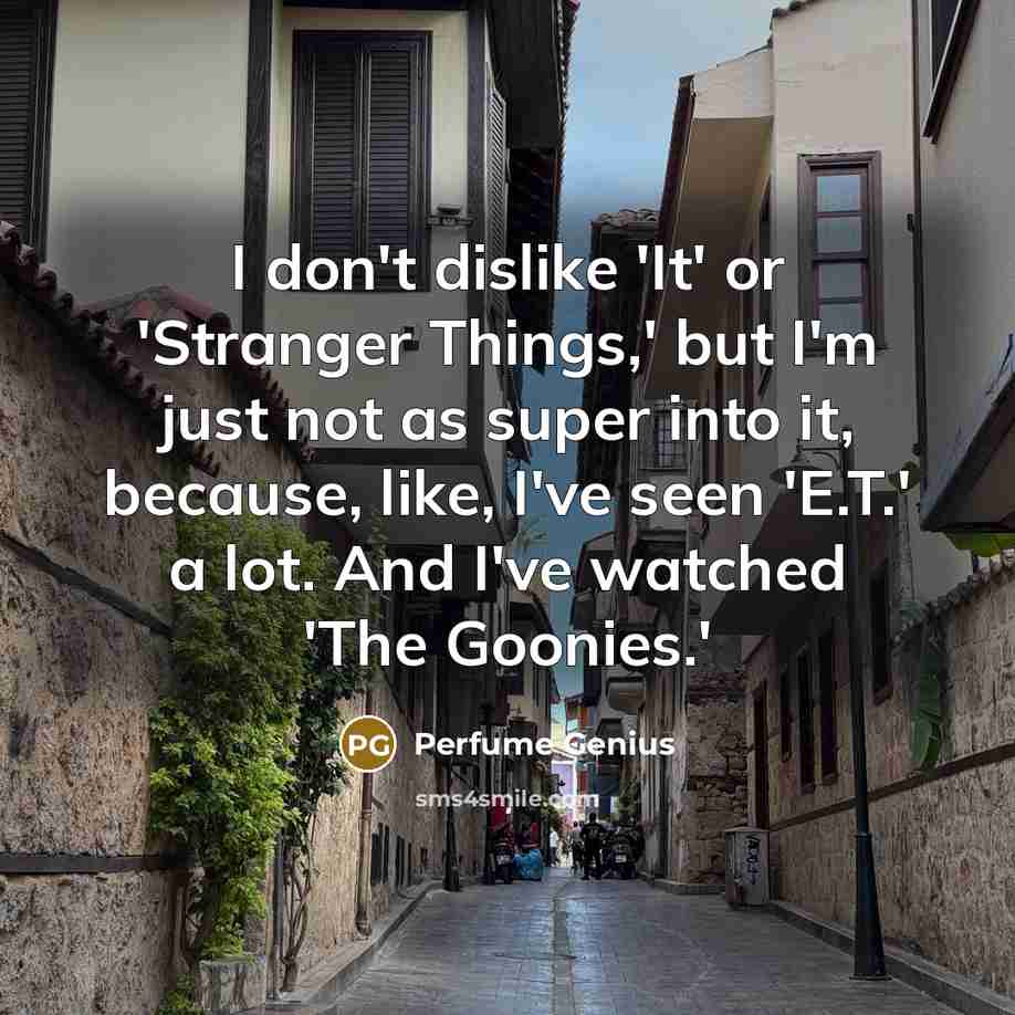 “I don't dislike 'It' or 'Stranger Things,' but I'm just…” quote by Perfume Genius