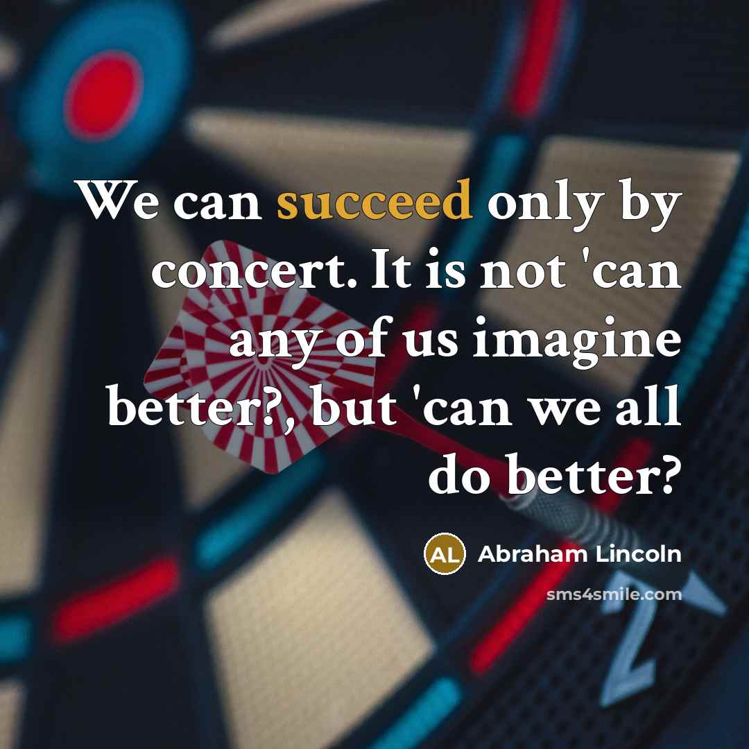 “We can succeed only by concert. It is not 'can…” quote by Abraham Lincoln