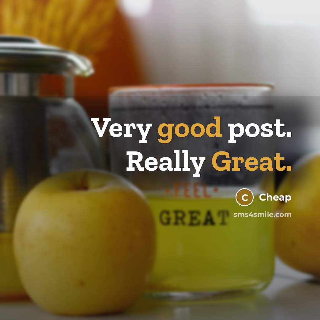 “Very good post. Really Great.” quote by Cheap