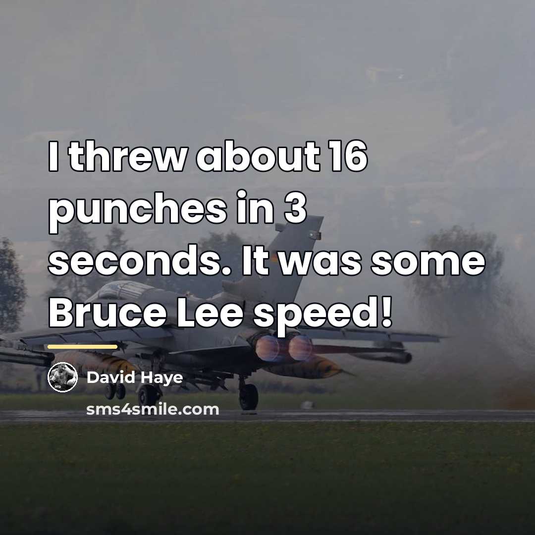 “I threw about 16 punches in 3 seconds. It was…” quote by David Haye