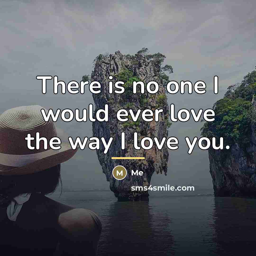 “There is no one I would ever love the way…” quote by Me