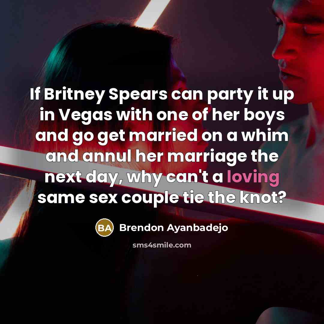 “If Britney Spears can party it up in Vegas with…” quote by Brendon Ayanbadejo