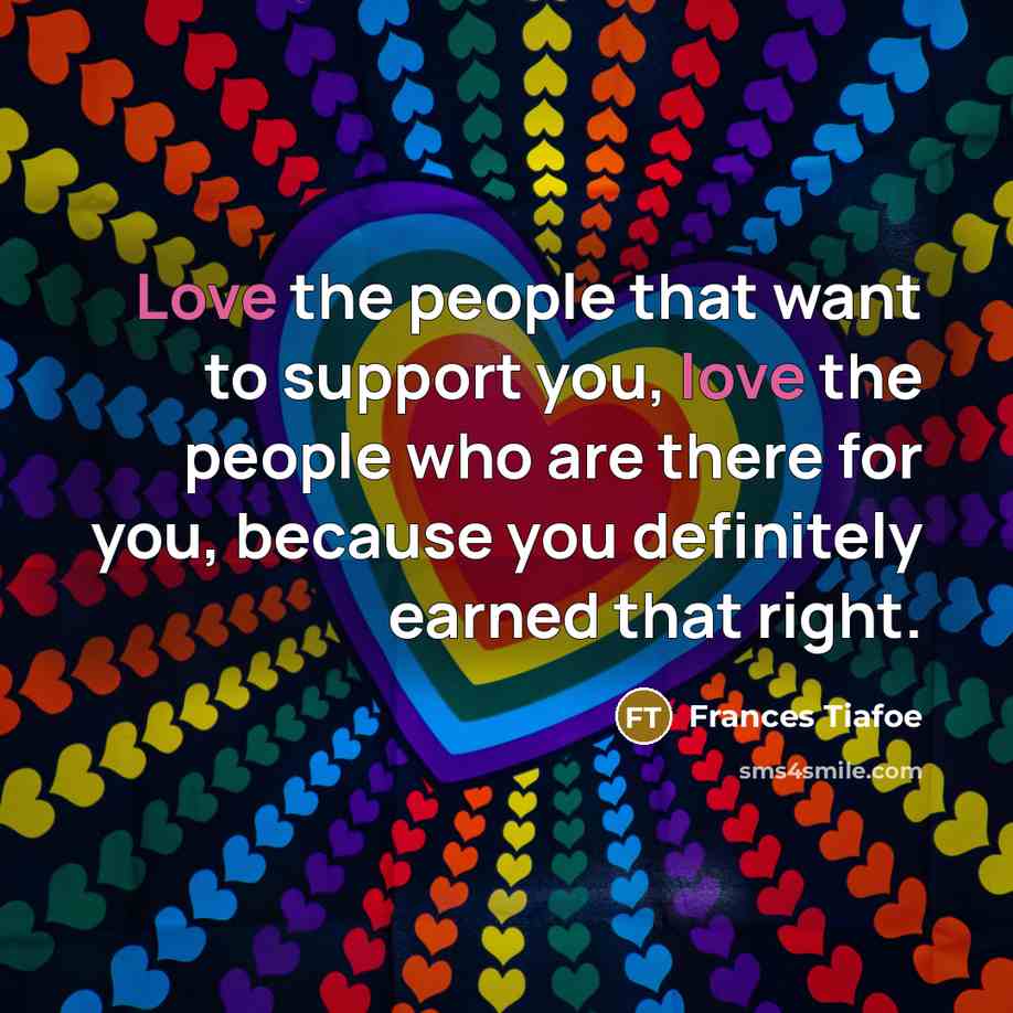 “Love the people that want to support you, love the…” quote by Frances Tiafoe