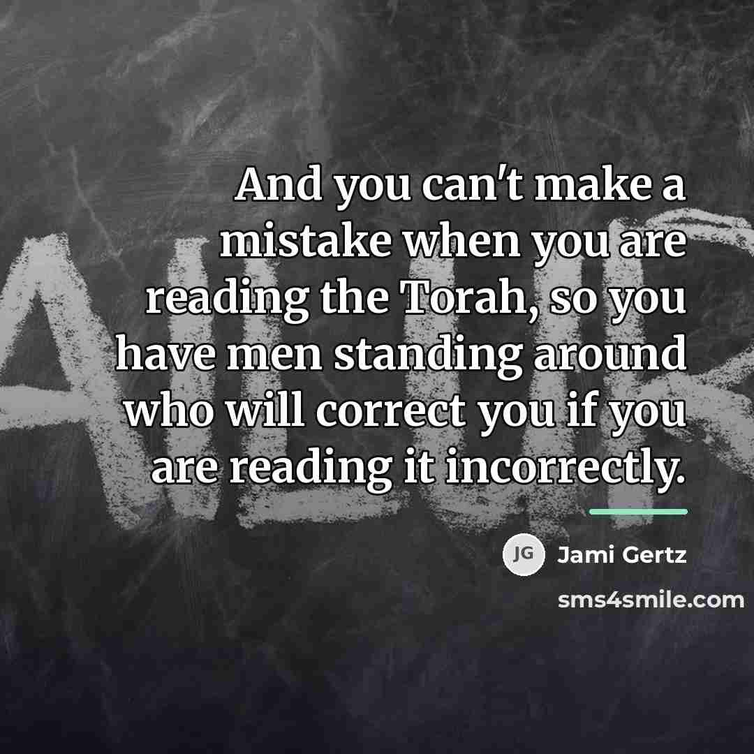 “And you can't make a mistake when you are reading…” quote by Jami Gertz