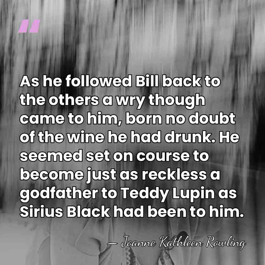 As he followed Bill back to the others a wry though came&hellip; - Joanne Kathleen Rowling