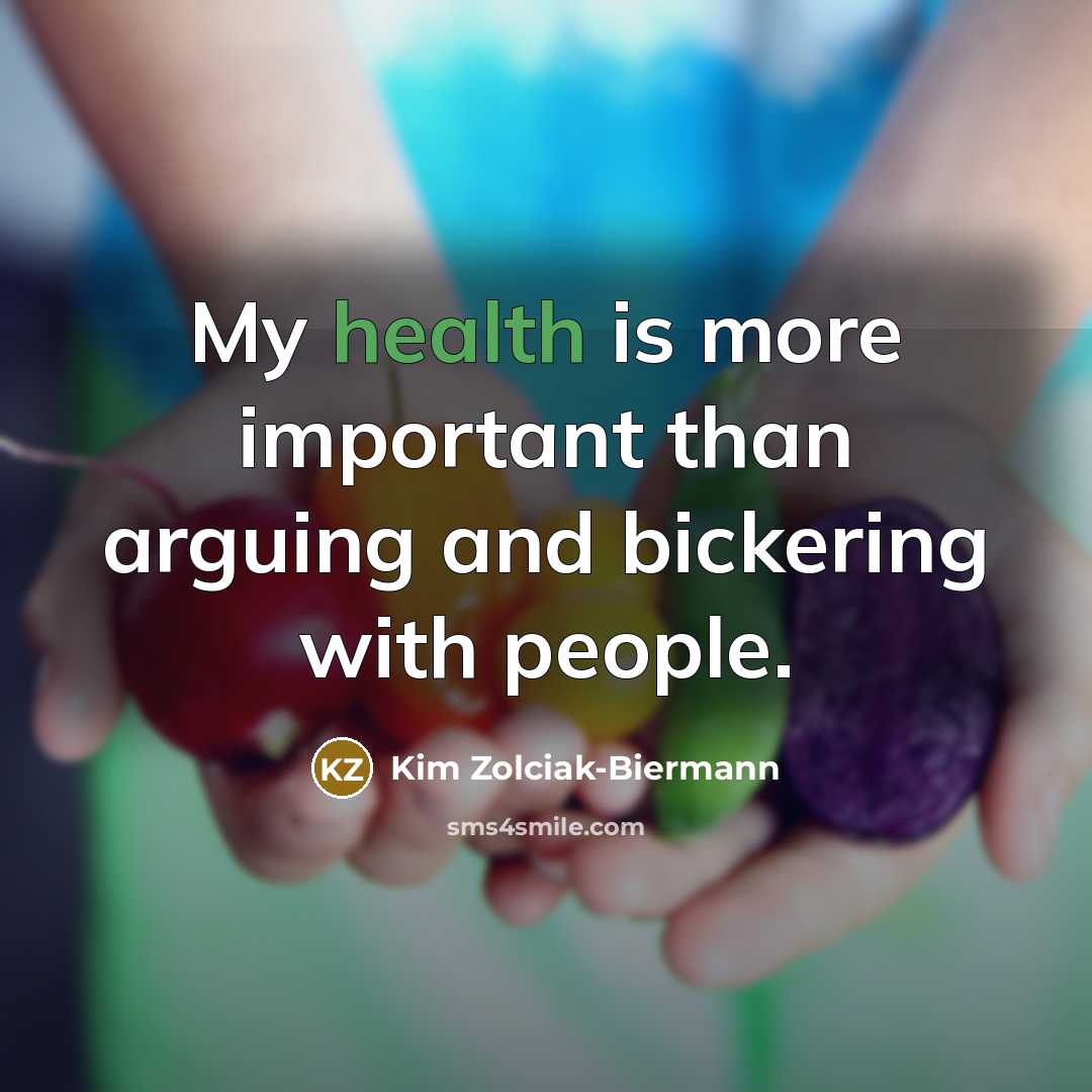 “My health is more important than arguing and bickering with…” quote by Kim Zolciak-Biermann