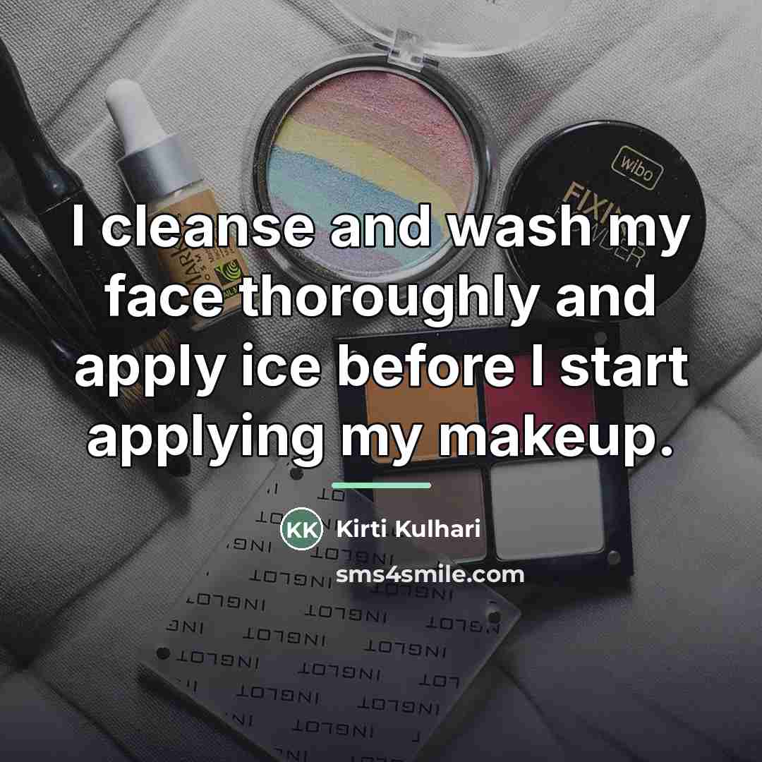 “I cleanse and wash my face thoroughly and apply ice…” quote by Kirti Kulhari